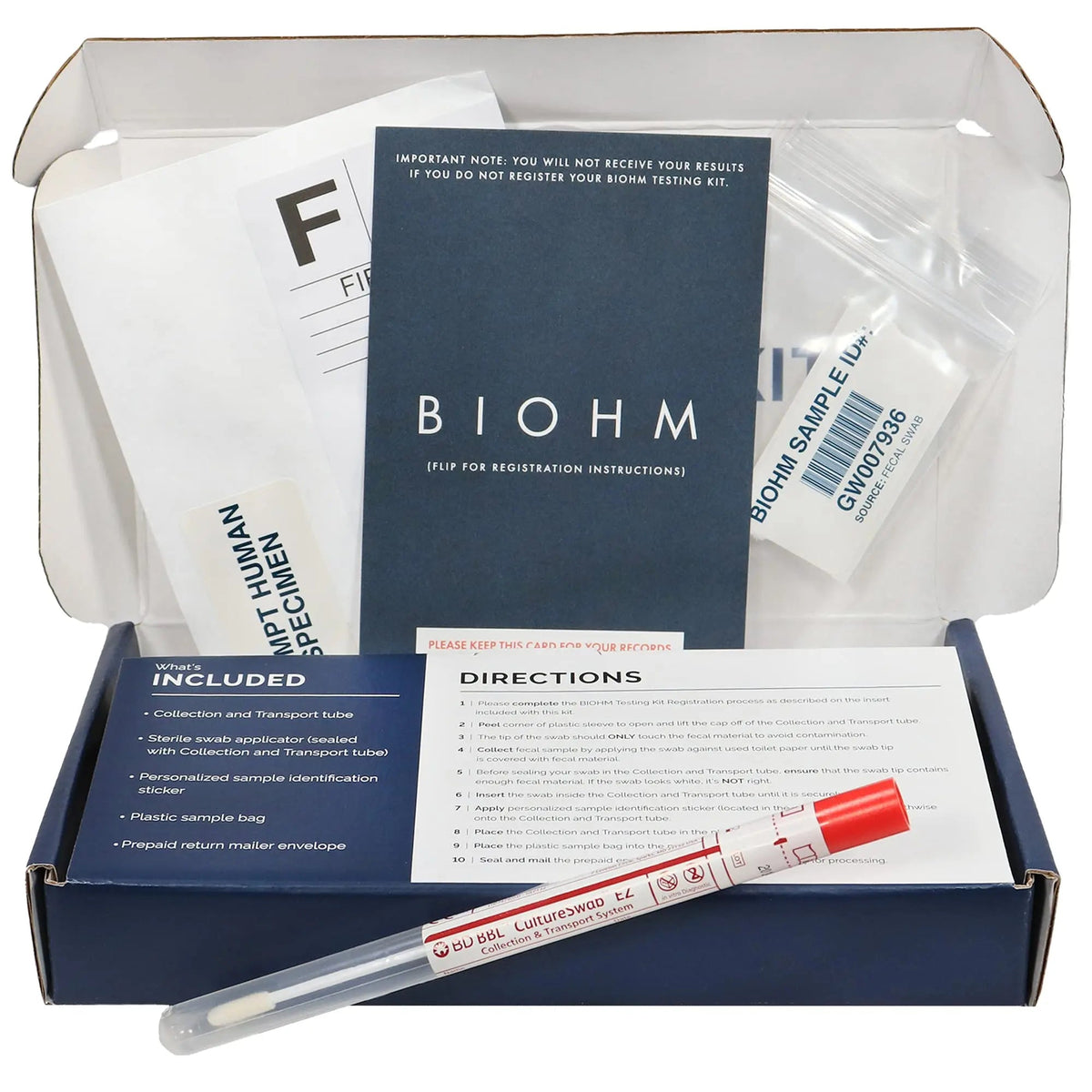 BIOHM Gut Health Test Kit for Microbiome and Digestive Health Analysis, Home Test Kit with Gut Score, Easy-to-Read Results and Actionable Recommendations BIOHMBuy Supplements Australia