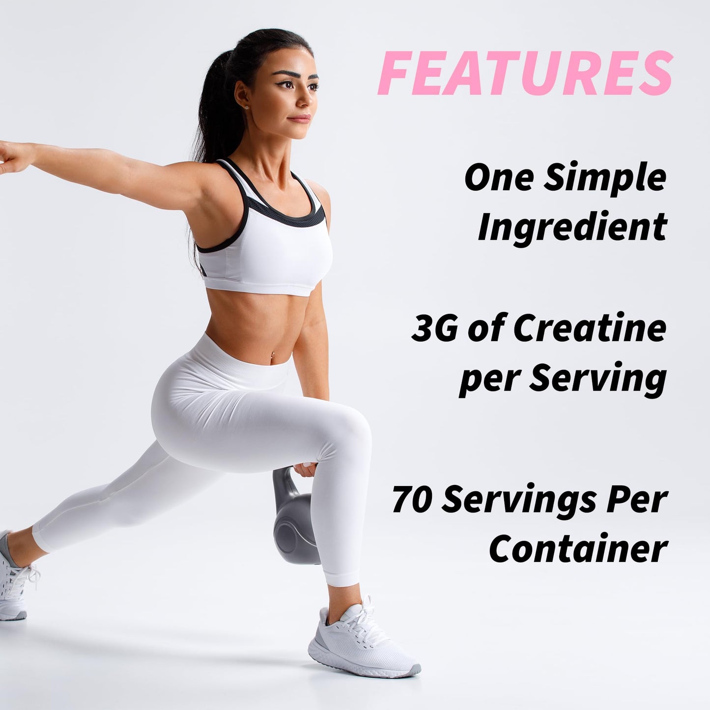 Creatine Supplement for Women's Booty Gains - Unflavored Micronized Creatine Peach PumpBuy Supplements Australia
