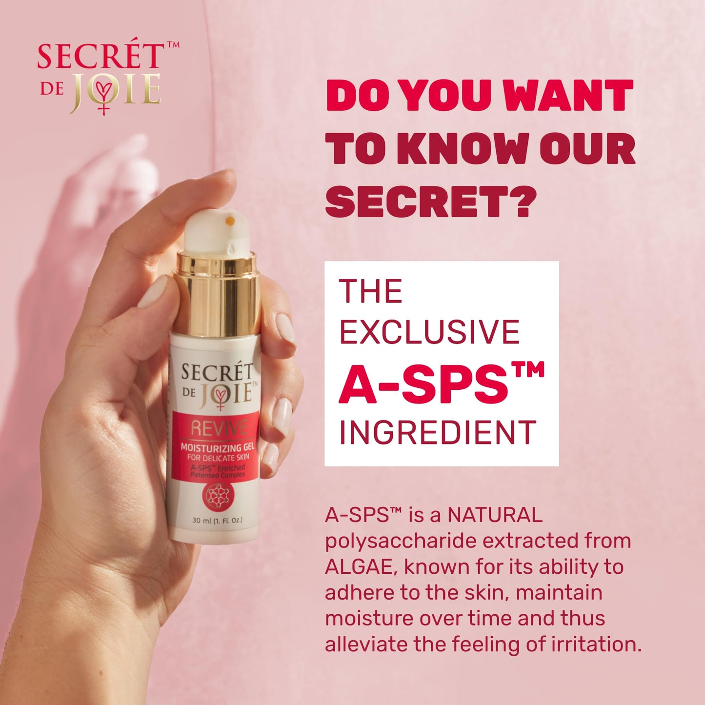 SECRET DE JOIE REVIVE Vaginal Moisturizer for Women - Long-Lasting Dryness & Discomfort Relief SECRET DE JOIEBuy Supplements Australia