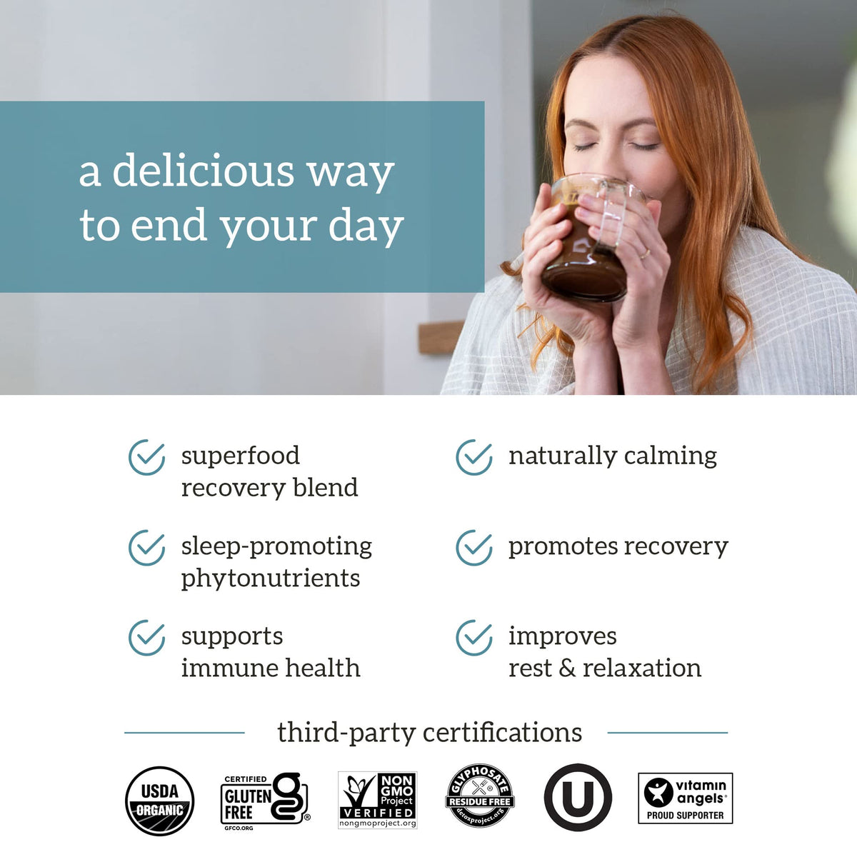 Organifi - Gold Chocolate - Superfood Supplement Powder - 20 Day Supply - Supports Rest OrganifiBuy Supplements Australia