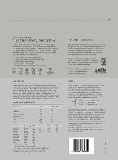 Form Superblend Protein - Vegan Protein Powder with Superfoods, Vitamins and Minerals FormBuy Supplements Australia