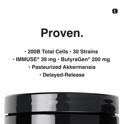 Toniiq Prebiotics and Probiotics – 200B TFU with Postbiotics IMMUSE® & ButyraGen® – 30 Strains – Shelf-Stable Synbiotic Formula – Third-Party Tested – 60 Capsules ToniiqBuy Supplements Australia