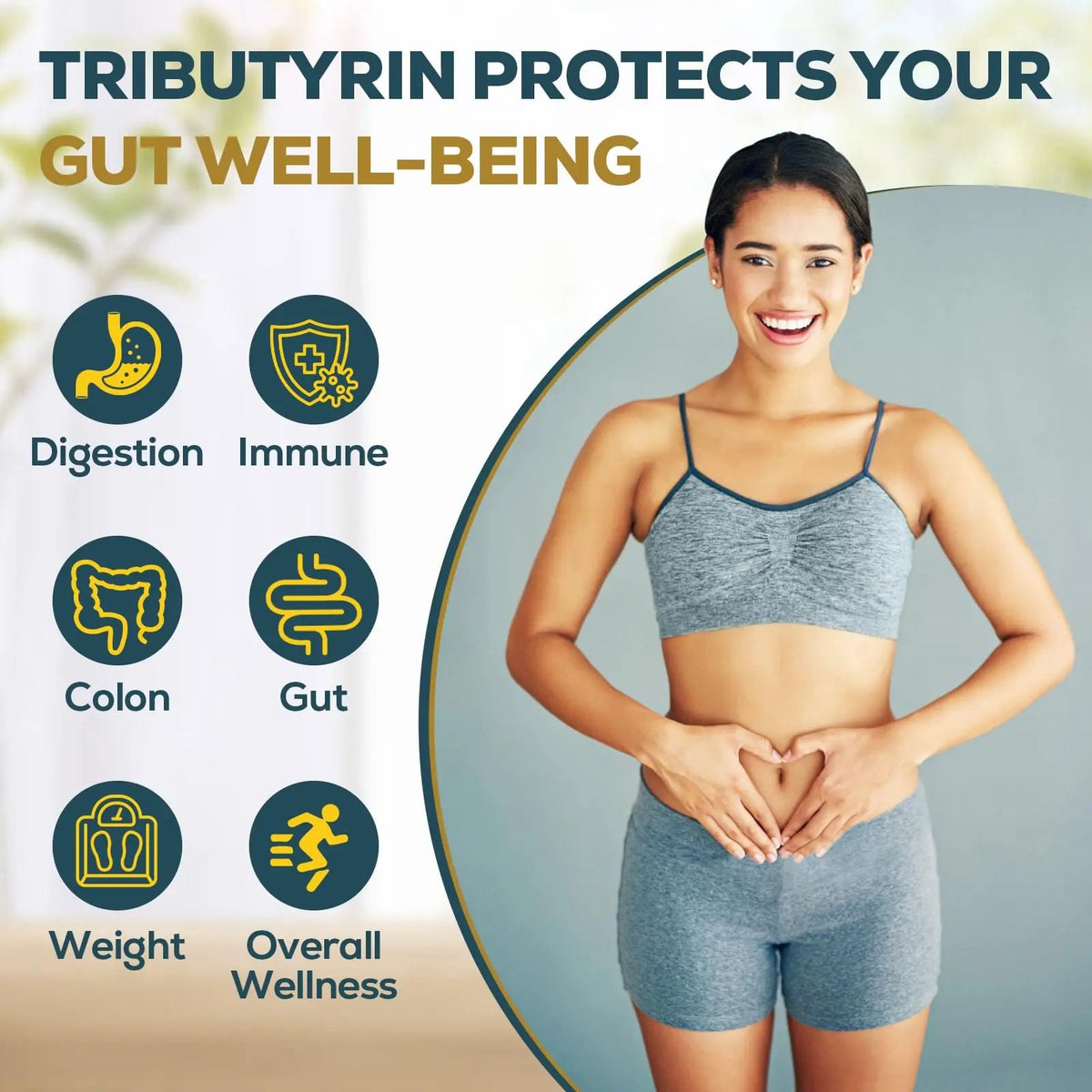 Tributyrin Supplement for Gut & Immune 800mg | High Bioavailability with Microencapsulated Probiotics & Prebiotics - Advanced Liquid-Filled Tributyrin Complex, Gluten Free, 90 Capsules QuorinthiumaxBuy Supplements Australia