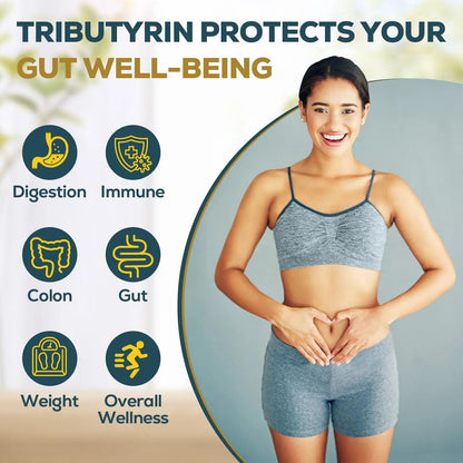 Tributyrin Supplement for Gut & Immune 800mg | High Bioavailability with Microencapsulated Probiotics & Prebiotics - Advanced Liquid-Filled Tributyrin Complex, Gluten Free, 90 Capsules QuorinthiumaxBuy Supplements Australia