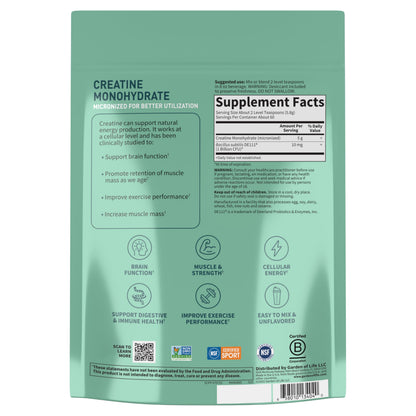 Creatine Monohydrate Powder for Women and Men by Garden of Life, Micronized Pre Workout with Probiotics for Muscle, Strength, Performance, Sport Amino Energy, Garden of Life canada supplements