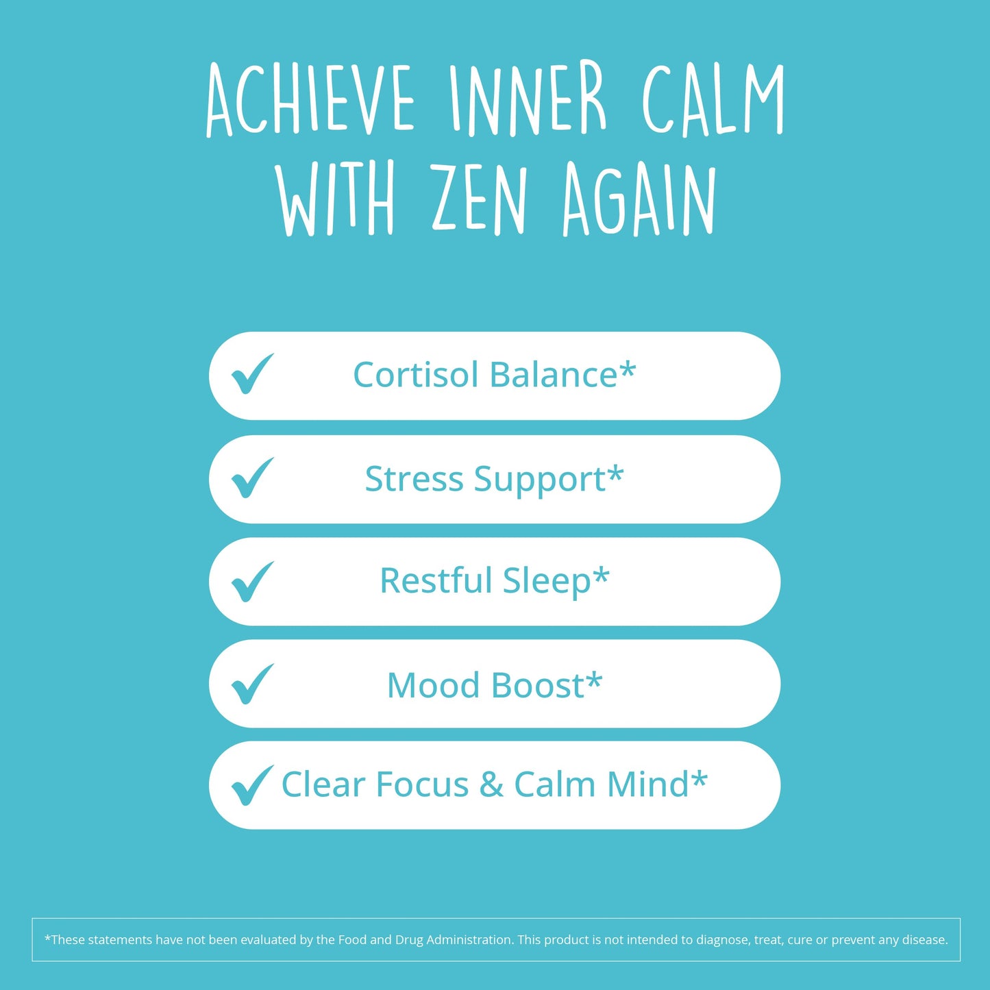 Zen Again Cortisol Manager with Ashwagandha KSM-66® | Cortisol Supplements for Women | 11-in-1 Complex | Natural Stress Support Supplement with L-Theanine, Rhodiola & Magnesium | Vegan, 60 Ct Happy Healthy HippieBuy Supplements Australia