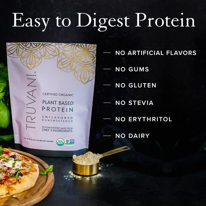 Truvani Organic Vegan Protein Powder Unflavored - 20g of Plant Based Protein, Organic TruvaniBuy Supplements Australia