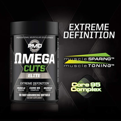 PMD Sports Ultra Pump Fuel Insanity - Pre Workout - Strawberry Slam (30 Servings) Sports Omega Cuts Elite Thermogenic Fat Burner (90 Softgels