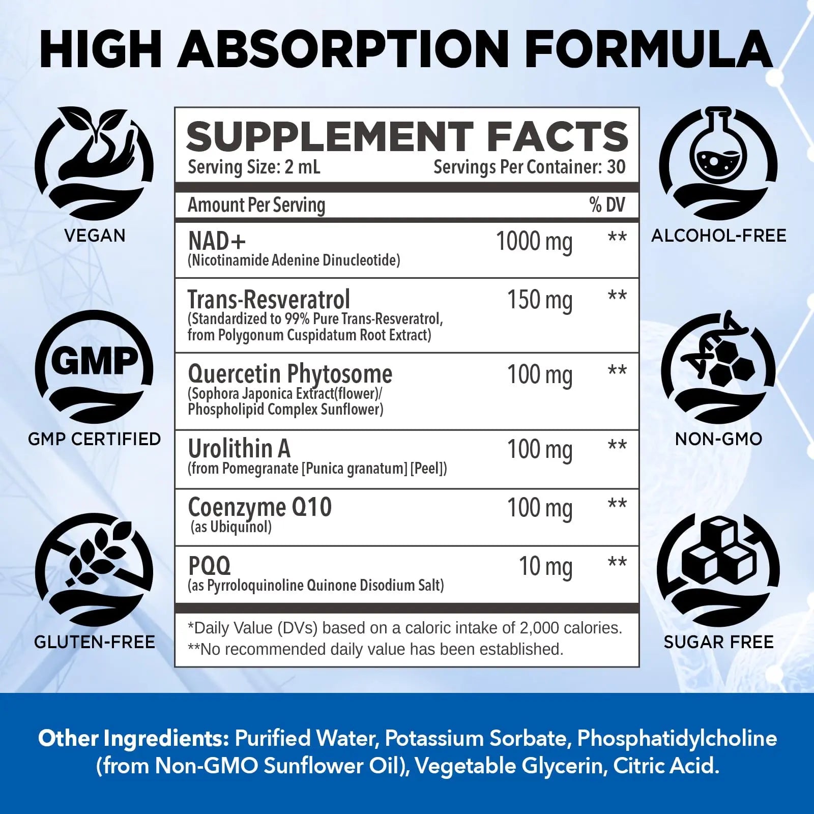 NATISLAND Liposomal NAD Supplement, 1000mg NAD+ Liquid Drops for Women & Men, with Resveratrol, Urolithin A, Quercetin, CoQ10 & PQQ, for Cellular & Metabolism Health, Energy & Anti-Aging, 2 Fl Oz NATISLANDBuy Supplements Australia