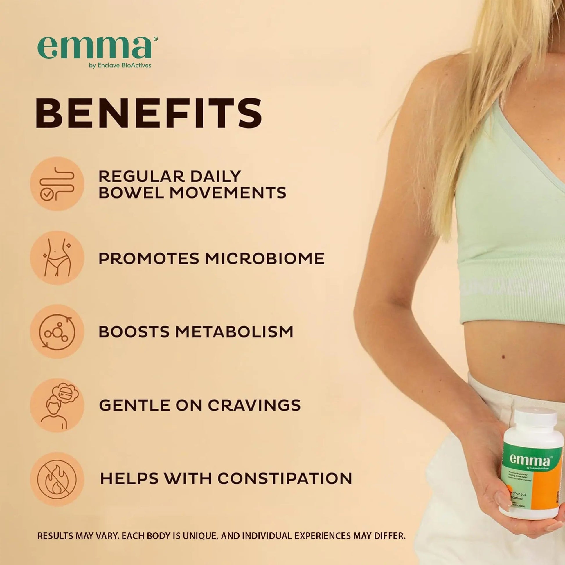Emma Gut Health - 2 Pack - Gas and Bloating Relief, Constipation, Leaky Gut Repair - Gut Cleanse & Restore Digestion - Regulate Bowel Movement. Probiotics and Laxative Alternative, 120 Capsules EmmaBuy Supplements Australia
