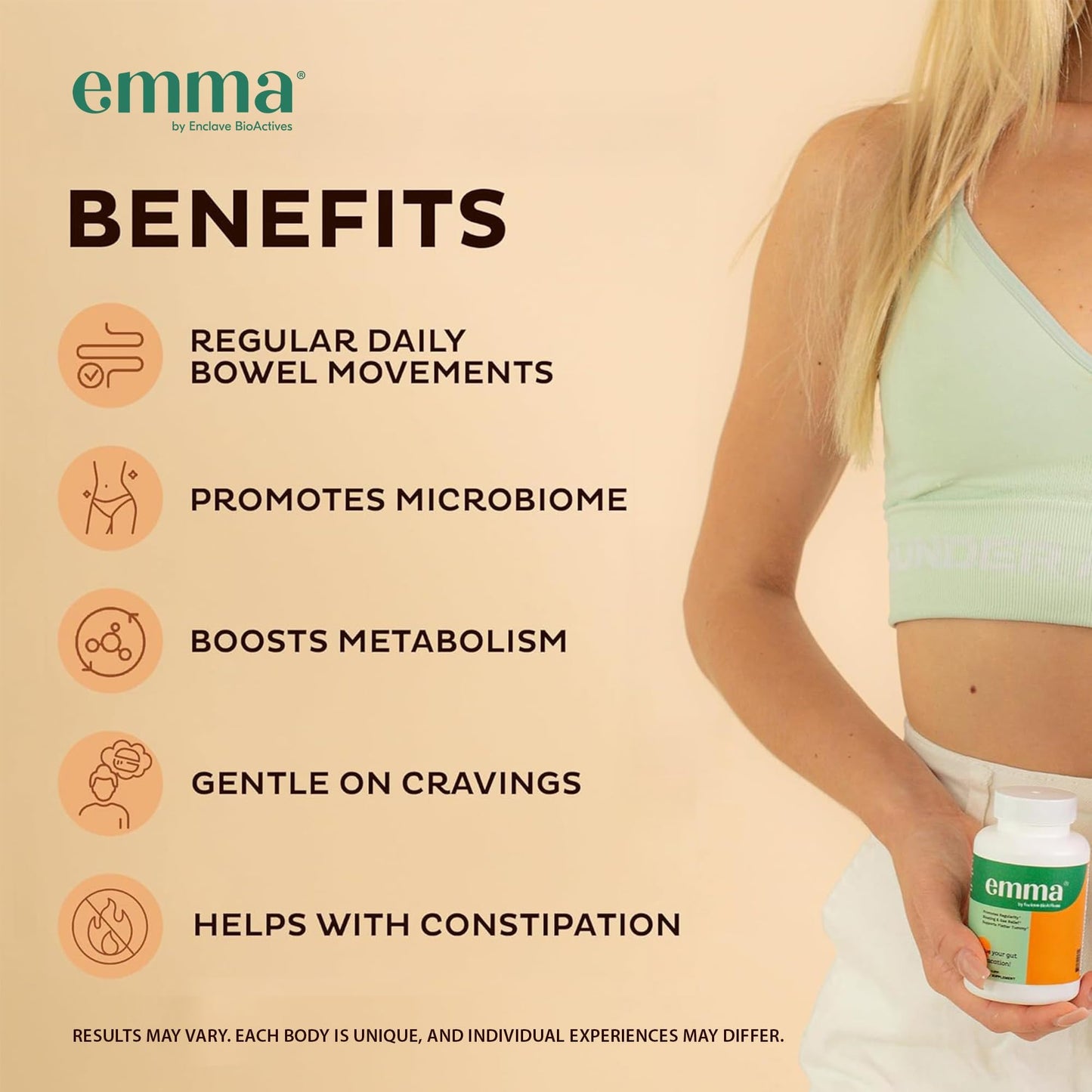 Emma Gut Health Relief Supplement, Doctor Endorsed Formula for Women & Men, Leaky Gut & Digestive Support for Constipation, Bloating & Gas Relief