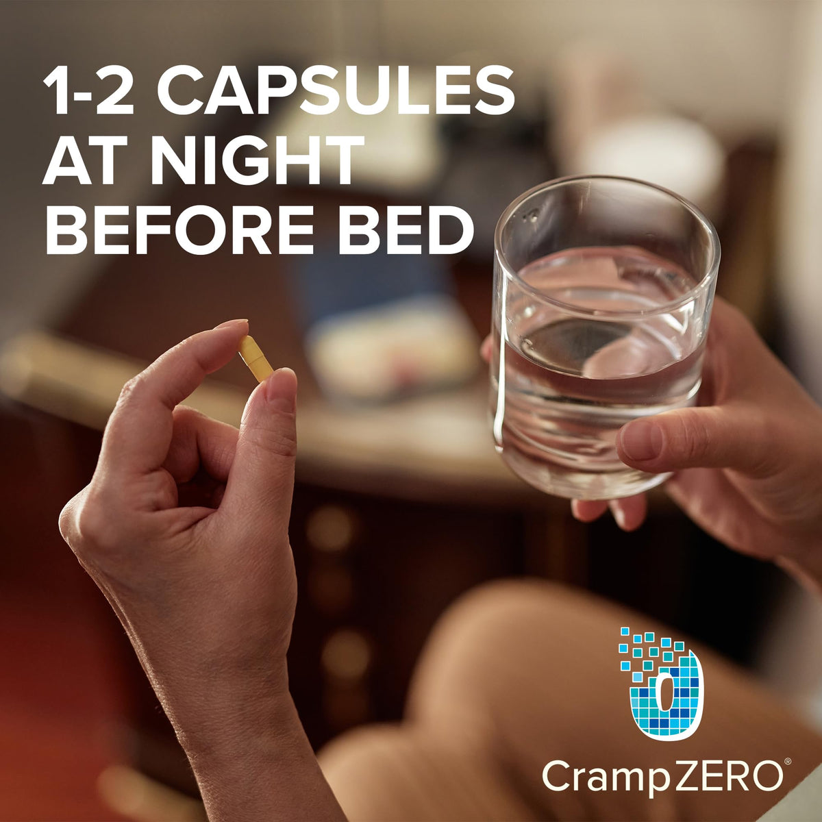 CrampZero Magnesium for Leg Cramps at Night – Potassium Magnesium Supplement with Calcium and Vitamin D3, Supports Muscle Relaxation and Function, Night Leg Cramps Relief, 60 Capsules CrampZeroBuy Supplements Australia