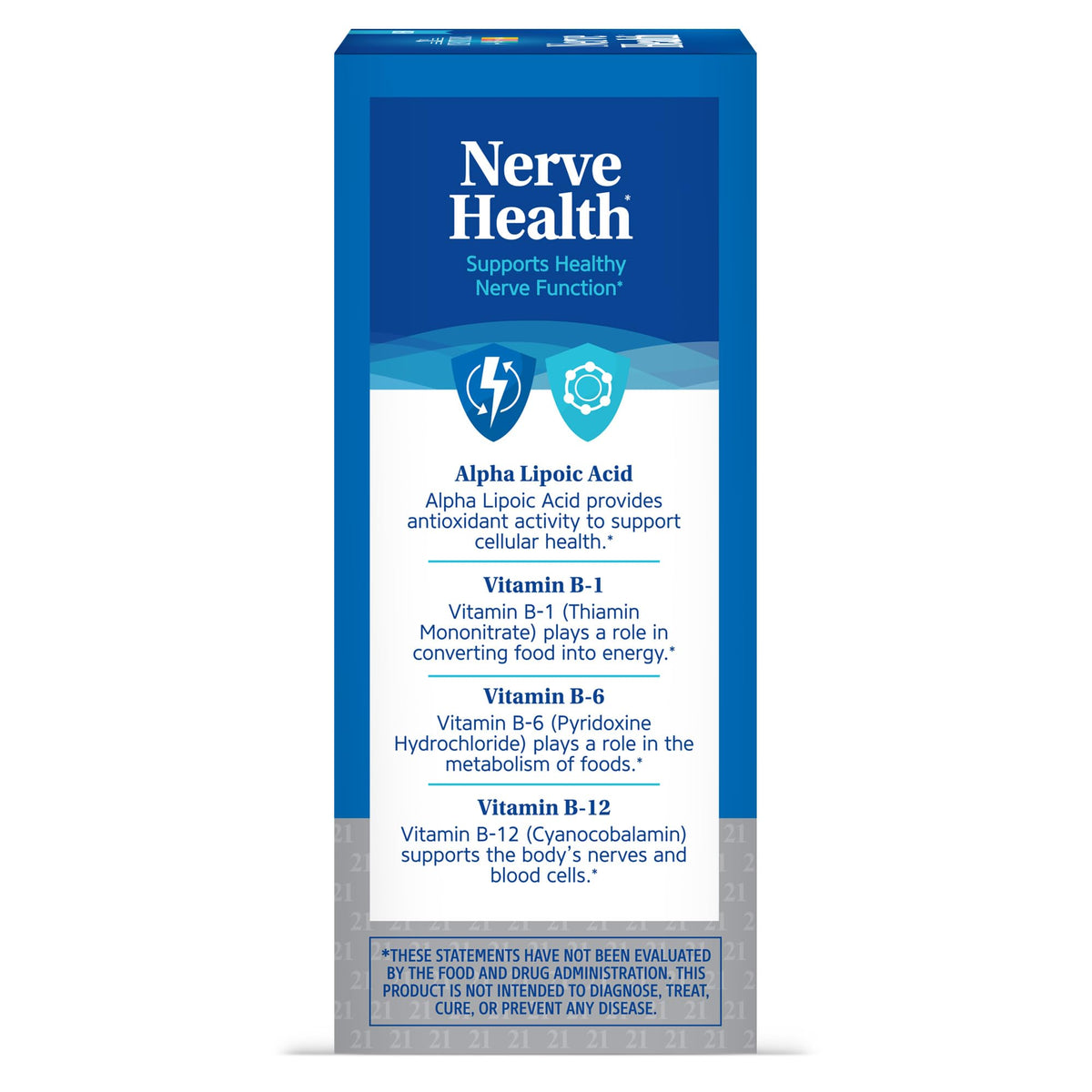 21st Century Nerve Health Tablets (30 Count), Alpha Lipoic Acid 300mg, B1, B6, & B12 Vitamins for Nerve Function Support, Antioxidant ALA Supplement, Gluten Free. Non-GMO, & Vegan 21st CenturyBuy Supplements Australia