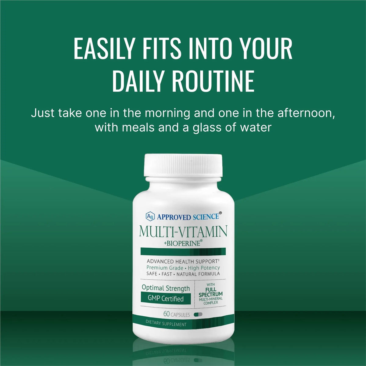Approved Science Multi-Vitamin - with Full-Spectrum B-Vitamins, Green Tea, Lutein, Lycopene, Zeaxanthin, BioPerine Approved Science