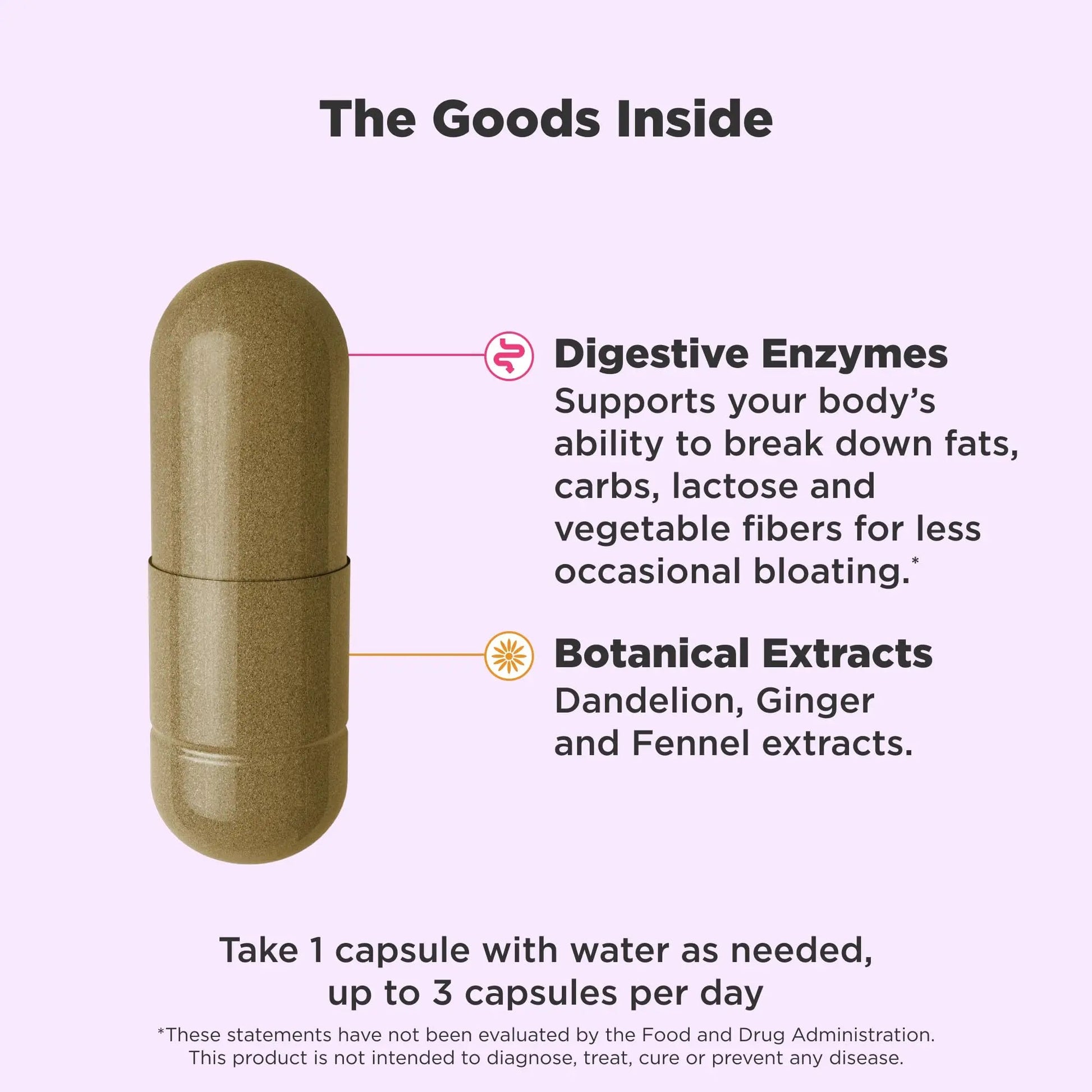OLLY Beat The Bloat Capsules, Digestive Support Enzymes, Supplement for Women - 25 Count OLLY buy supplements Au