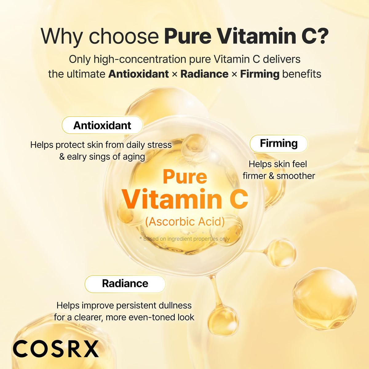 COSRX Advanced Pure Vitamin C 23% Serum with Vitamin E & Glutathione, Korean Vitamin C Serum for Fine Lines, Uneven Skin Tone & Dull Skin, 0.7oz, Korean Skin Care, Mothers Day Gifts for Mom & Wife COSRX buy supplements Au