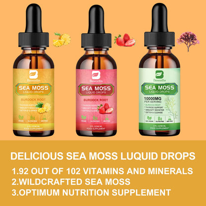 B BEWORTHS Sea Moss Liquid Drops - Organic Irish Sea Moss Gel with Burdock Root B BEWORTHSBuy Supplements Australia