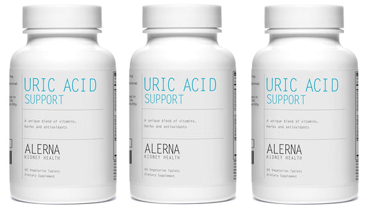 Alerna Kidney Health Uric Acid Support Supplement – Tart Cherry, Celery Seed, Turmeric, Quercetin – 60 Vegetarian Tablets (Pack of 3) Alerna Kidney HealthBuy Supplements Australia