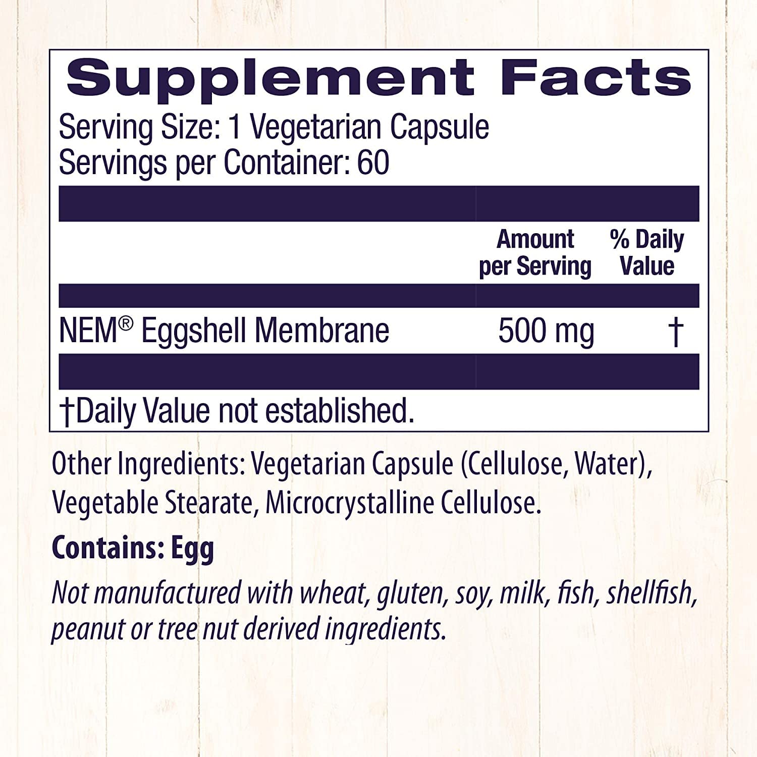 Healthy Origins Eggshell Membrane (NEM), 500 mg - Natural Collagen and Joint Support Healthy OriginsBuy Supplements Australia