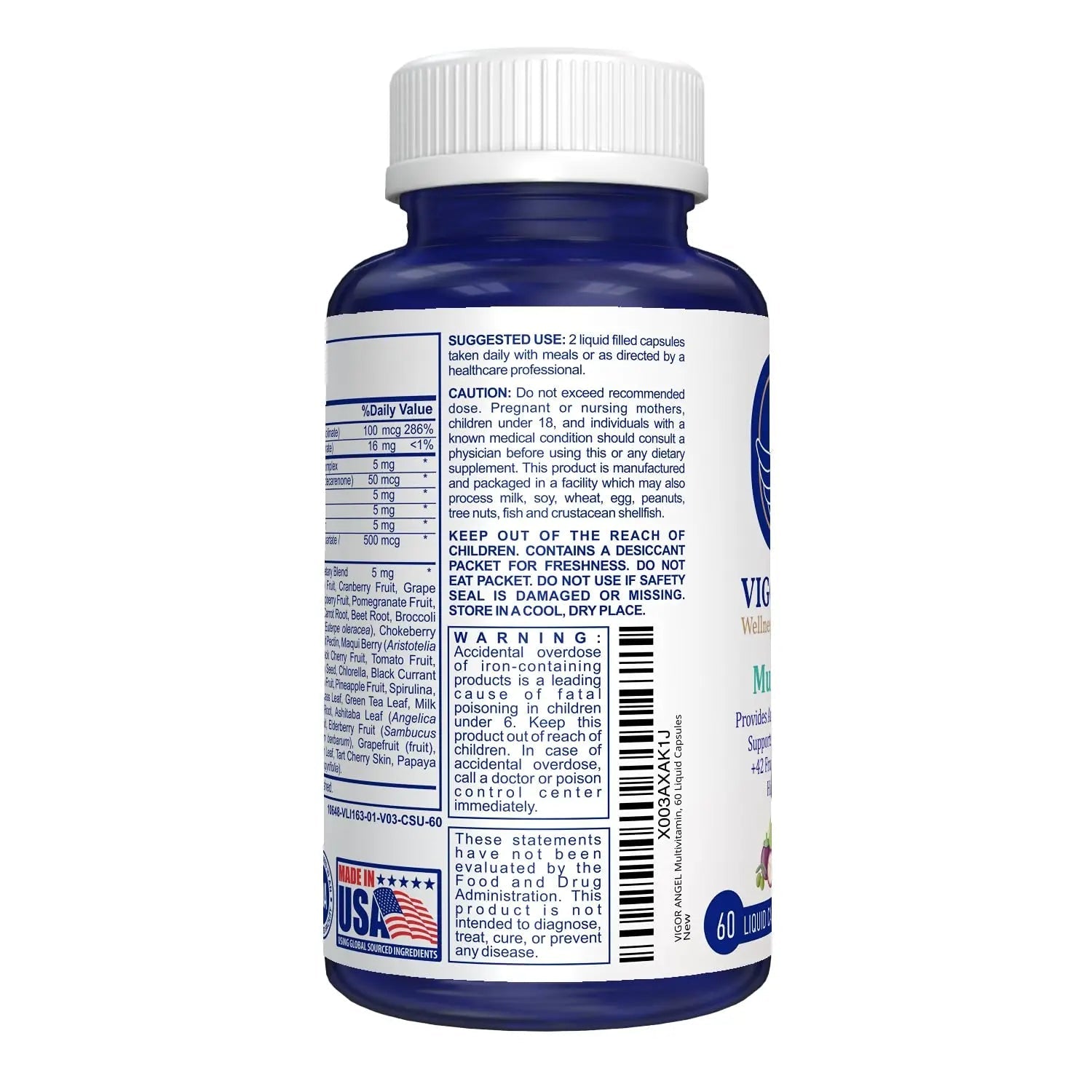 VIGOR ANGEL Multivitamin, 60 Liquid Capsules VIGOR ANGELBuy Supplements Australia