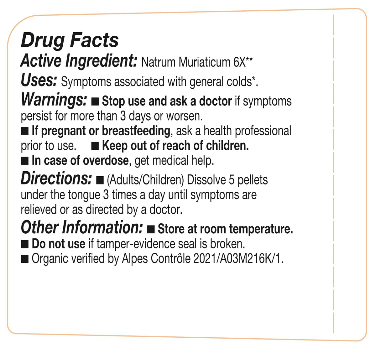 OLLOIS Natrum Muriaticum 6X, Cell Salt #9, Lactose-Free, Organic & Vegan, Kosher Certified OLLOÏSBuy Supplements Australia