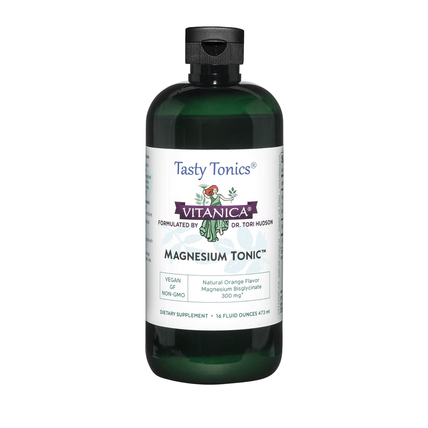 Vitanica Magnesium Tonic, Liquid Magnesium Bisglycinate Chelate 300 mg with Vitamin B6, Dr Formulated Supplement, Orange Flavor, Vegan, Gluten Free and Non-GMO,16 fl oz VitanicaBuy Supplements Australia