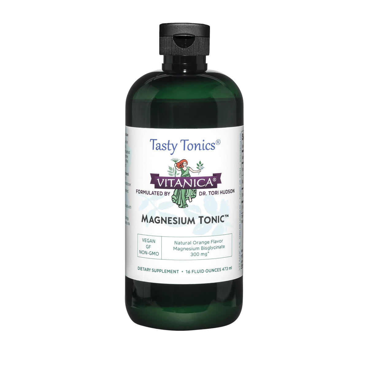 Vitanica Magnesium Tonic, Liquid Magnesium Bisglycinate Chelate 300 mg with Vitamin B6, Dr Formulated Supplement, Orange Flavor, Vegan, Gluten Free and Non-GMO,16 fl oz VitanicaBuy Supplements Australia