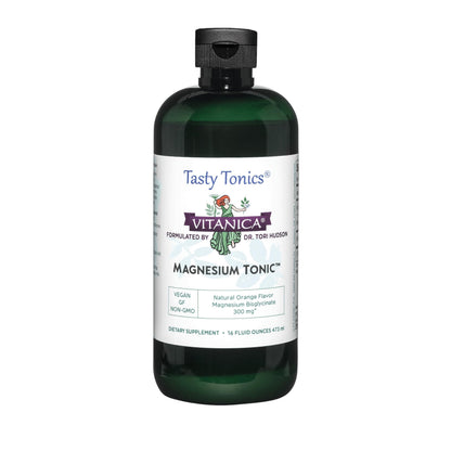 Vitanica Magnesium Tonic, Liquid Magnesium Bisglycinate Chelate 300 mg with Vitamin B6, Dr Formulated Supplement, Orange Flavor, Vegan, Gluten Free and Non-GMO,16 fl oz VitanicaBuy Supplements Australia