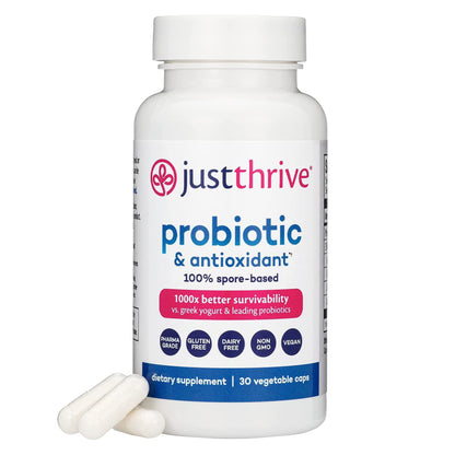 Just Thrive Probiotic & Antioxidant Supplement - 100% Spore-Based Digestive and Immune Support - Gluten Free, 30 Caps Just Thrive canada supplements