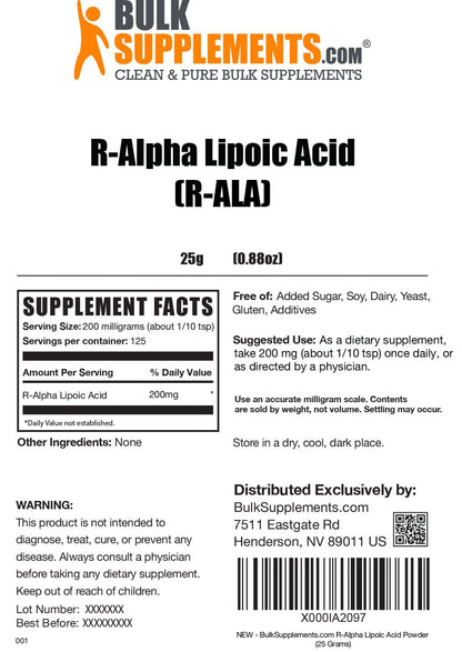 BULKSUPPLEMENTS.COM R-Alpha Lipoic Acid Powder - ALA Supplement, R Alpha Lipoic BULKSUPPLEMENTS.COMBuy Supplements Australia