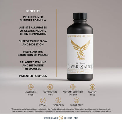 Quicksilver Scientific Liver Sauce - Liposomal Liver Detox with DIM, Quercetin, Lipoic Acid, Milk Thistle and Dandelion Root Supplement - Supports Bile & Toxin Momentum (100 ml / 3.38 oz) Quicksilver ScientificBuy Supplements Australia