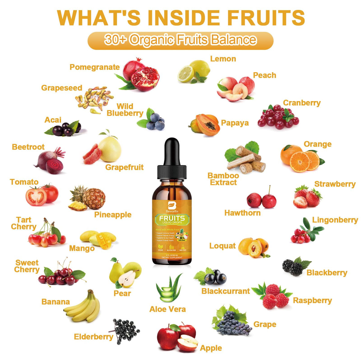B BEWORTHS Fruits and Veggies Supplement - Balance of Natural Fruit and Vegetable B BEWORTHSBuy Supplements Australia