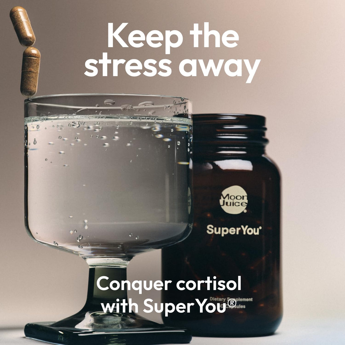 Moon Juice SuperYou Ashwagandha Supplements with Rhodiola, Shatavari & Amla - Cortisol Reducer for Energy, Mood, Focus and Stress Support, Vegan, Non-GMO & 100% Traceable, 60 Capsules, 30 Servings Moon JuiceBuy Supplements Australia