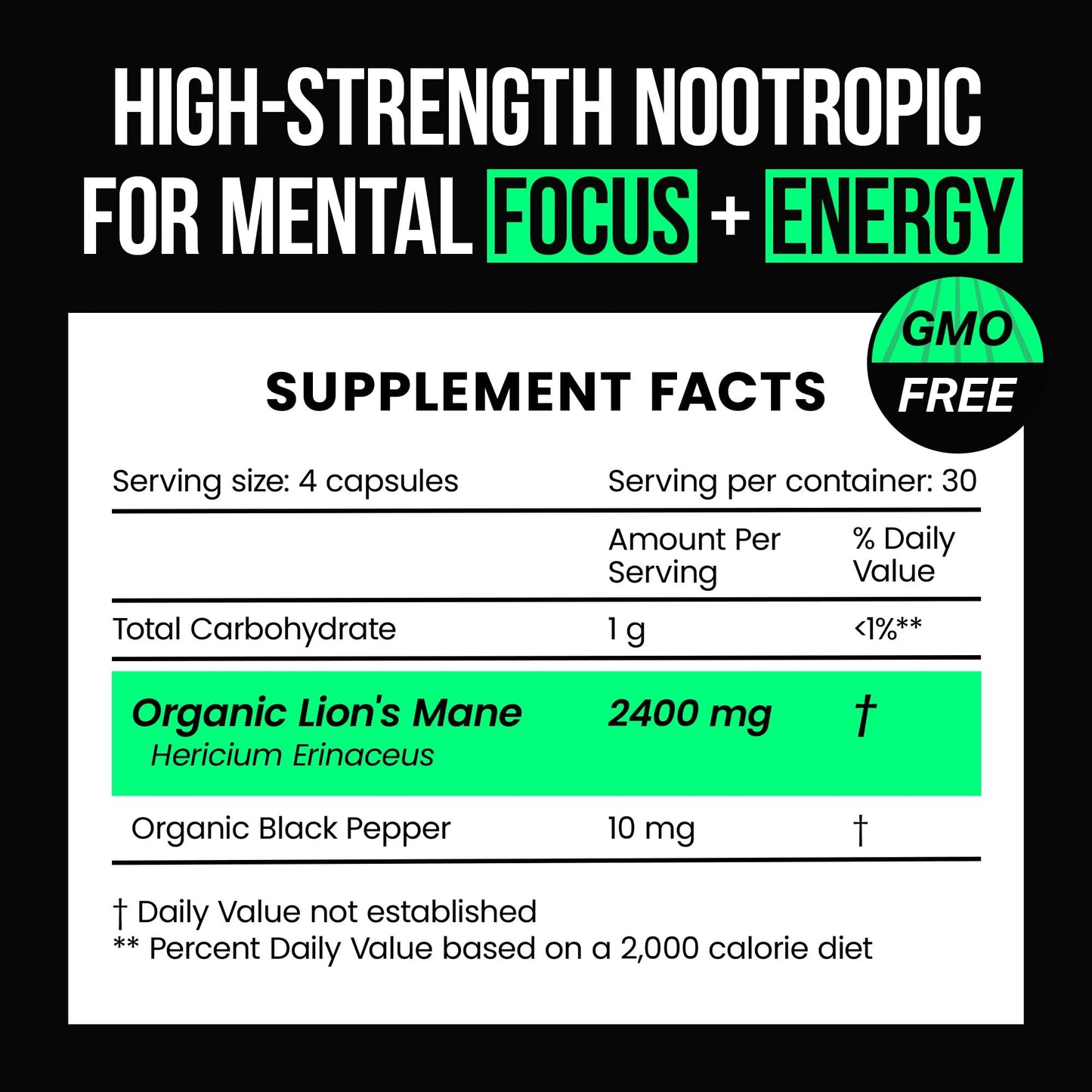 VitaRaw Organic Lions Mane Supplement Capsules 2400 mg - Powerful Nootropic - Helps Maintain Memory, Energy, and Mental Clarity - Vegan Brain Booster Focus Pills - Real Lion's Mane Supplement VitaRawBuy Supplements Australia