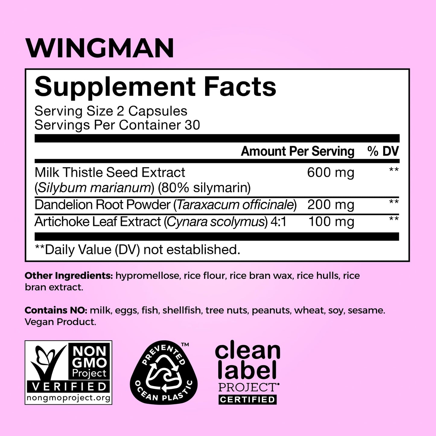 HUM Wing Man Liver Support Supplement with Milk Thistle, Dandelion Root Powder & Artichoke Leaf Extract For Liver Health & Function Support, Milk Thistle Supplement Helps Flush Out Toxins, 60 Capsules HUMBuy Supplements Australia