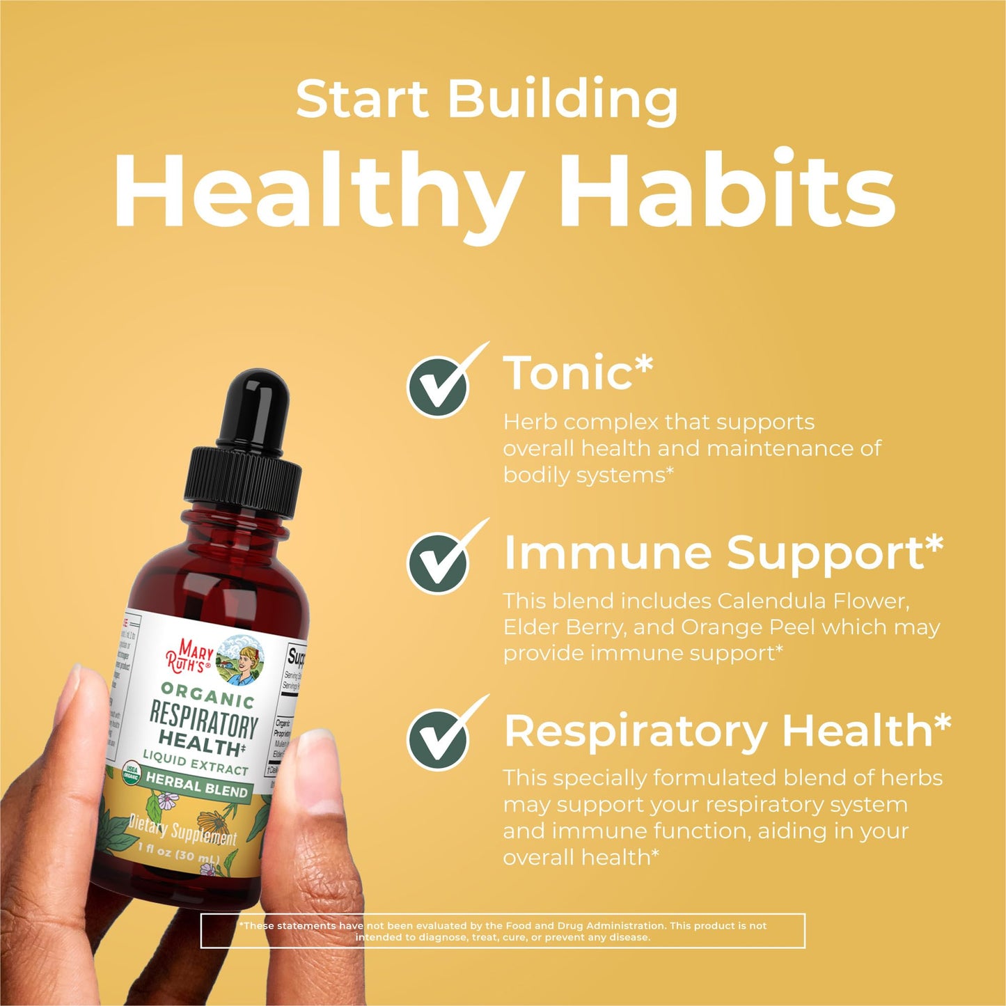 MaryRuth Organics USDA Organic Respiratory Health Liquid Drops with Mullein Leaf | Marshmallow Root & Elderberry | Mullein Drops for Lungs Herbal Blend | Immune Support Supplement | Vegan | 1 Fl Oz MARYRUTH'SBuy Supplements Australia