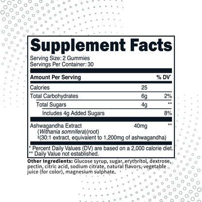 Type Zero Ashwagandha Gummies 1,200mg, 60 Gummies - Ashwagandha Herbal Extract Supplement - 30 Servings, Gluten Free, Non-GMO Type ZeroBuy Supplements Australia