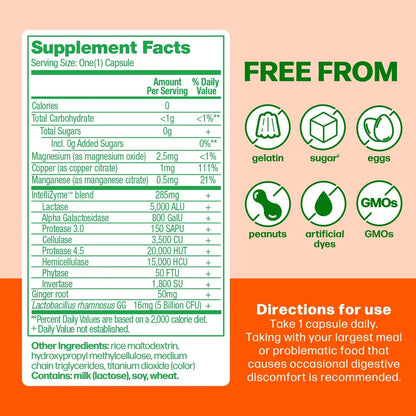 Culturelle Bloating & Gas Defense, Digestive Enzymes & Probiotics for Digestive Health, 30 Capsules, Supports Occasional Indigestion & Discomfort CulturelleBuy Supplements Australia