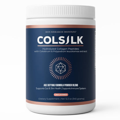 SRILabs ColSilk Unflavored Hydrolyzed Collagen Powder with Colostrum and Polypodium - Skin, Hair, Nails, Gut Health and Joint Support - One Scoop Daily | 1 Month Supply Skin Research InstituteBuy Supplements Australia