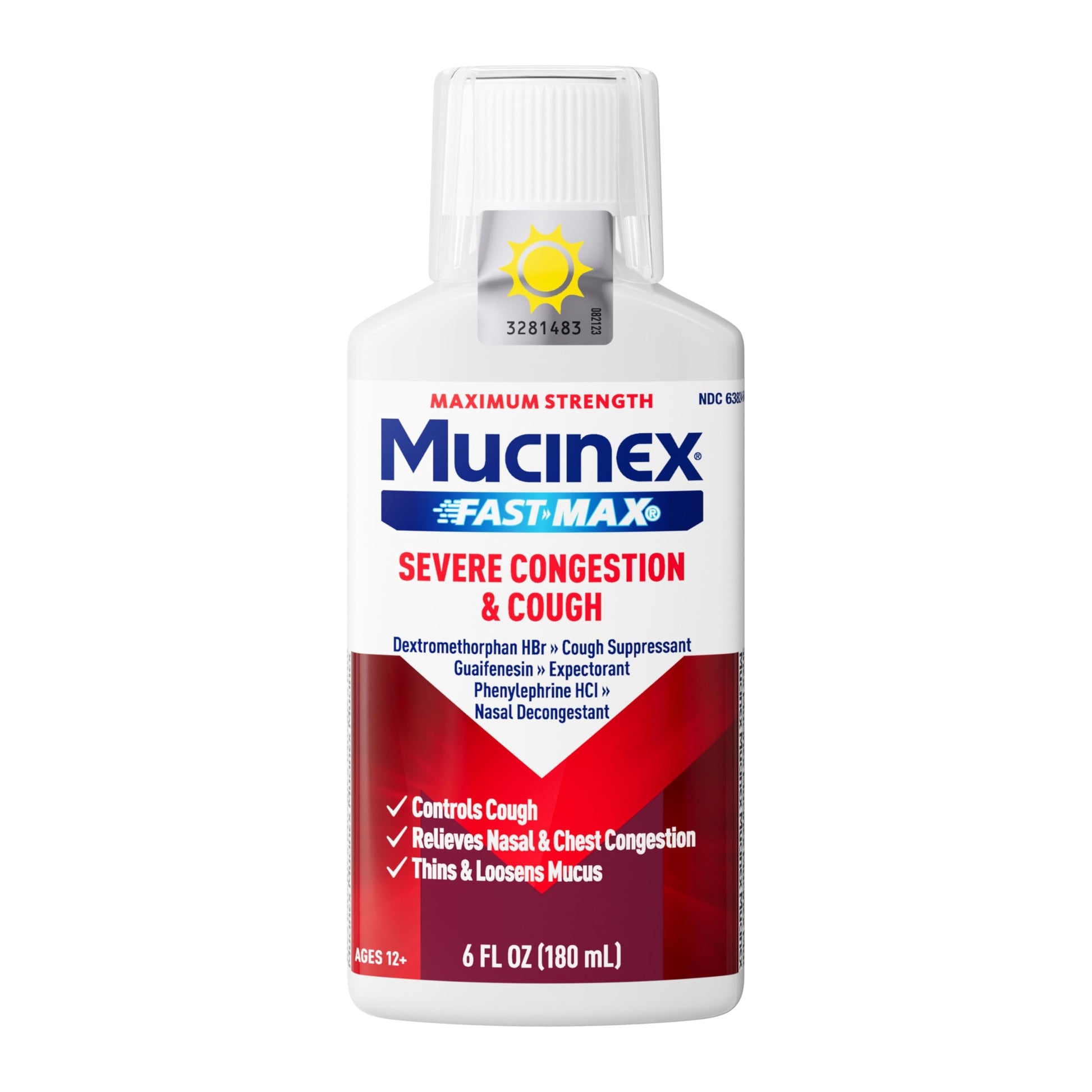 Mucinex Fast-Max Severe Congestion & Cough Medicine, Maximum Strength Symptom Relief, Over-The-Counter Medication, Cold Medicine, Cough Suppressant, Expectorant, Nasal Decongestant, 6 FL OZ Mucinex buy supplements Au