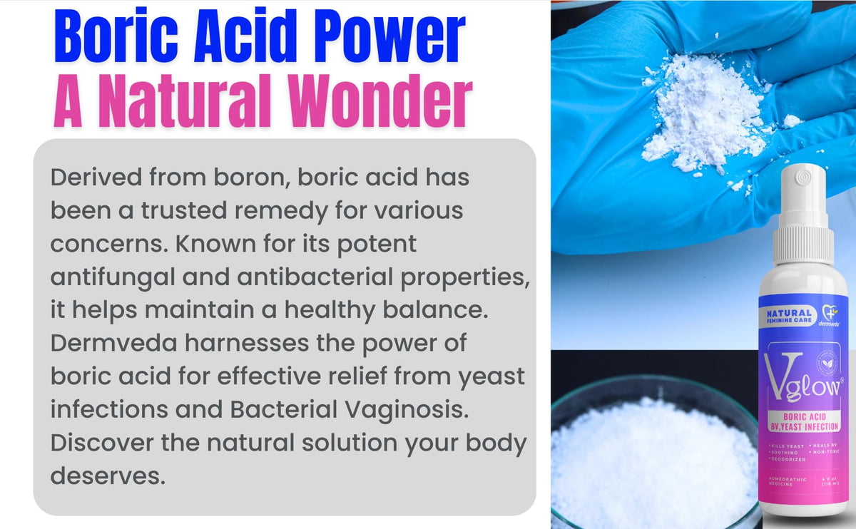 Dermveda Boric Acid BV Relief for Women - Natural Yeast Infection, Odor, Itch Relief Solution - Treats Yeast Infection Symptoms with Effective Boric Acid Formula. DermvedaBuy Supplements Australia