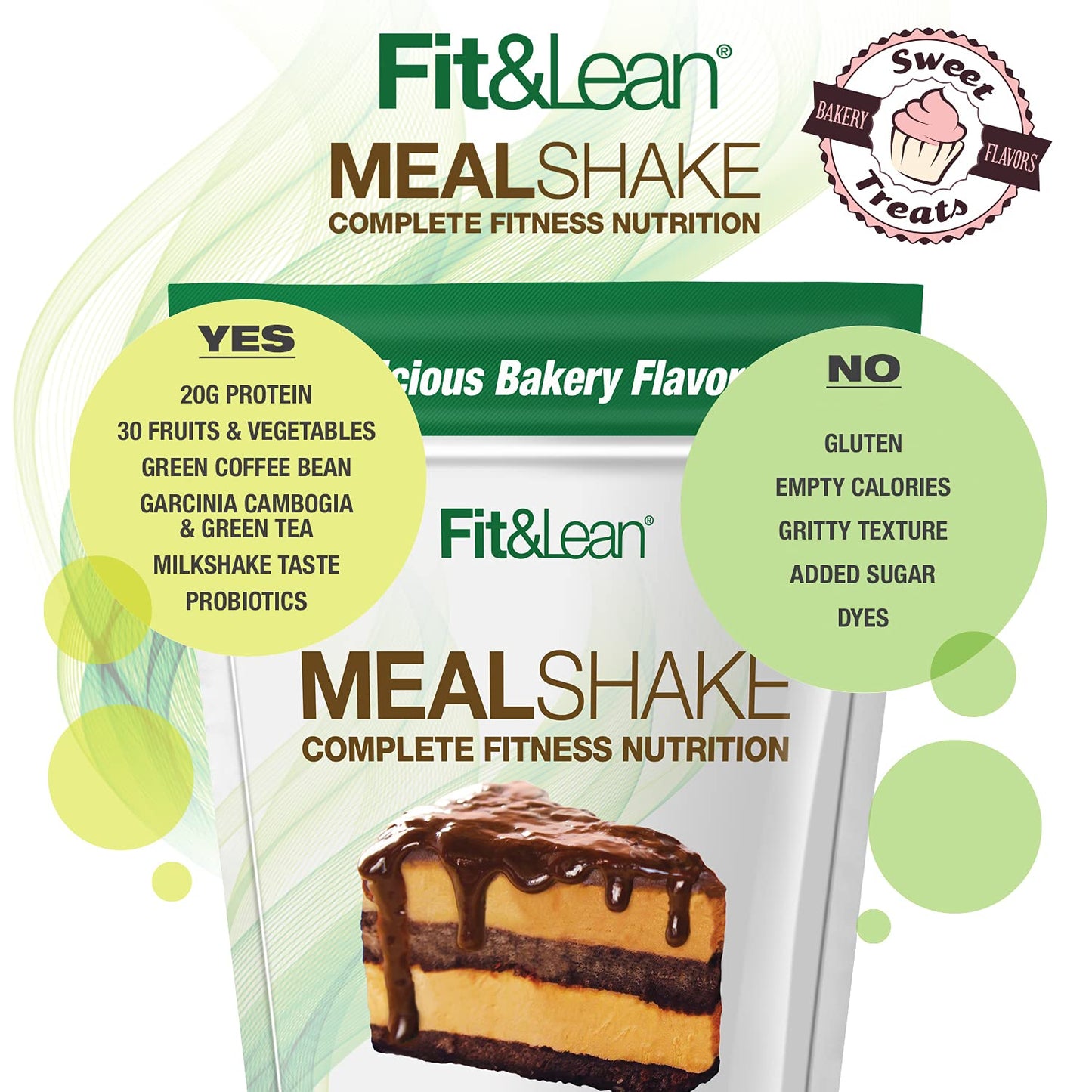 Fit & Lean Meal Shake Meal Replacement with Protein, Fiber, Probiotics and Organic Fruits Fit & LeanBuy Supplements Australia