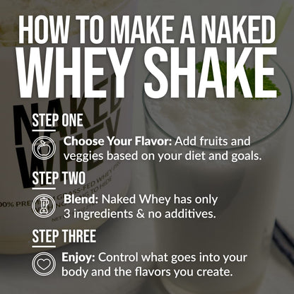 NAKED Nutrition Whey Vanilla Protein - All Natural Grass Fed Whey Protein Powder NAKEDBuy Supplements Australia