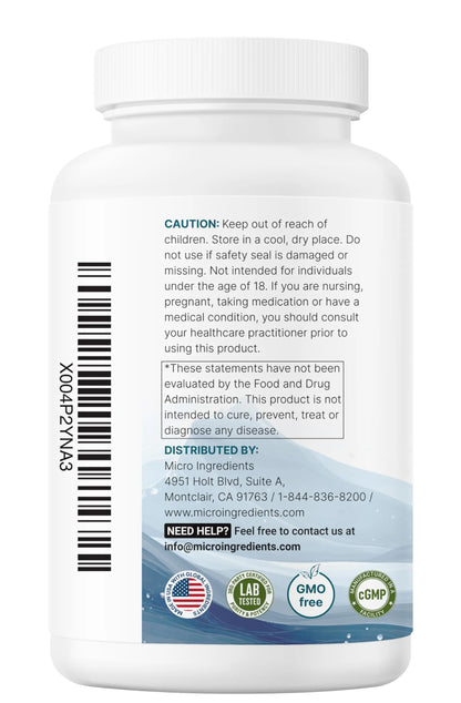 Micro Ingredients Pure Magnesium Complex, 300 Capsules | Triple Magnesium Glycinate, Malate, Taurate with Vitamin C | 100% Chelated | Supports Muscles Micro Ingredients canada supplements