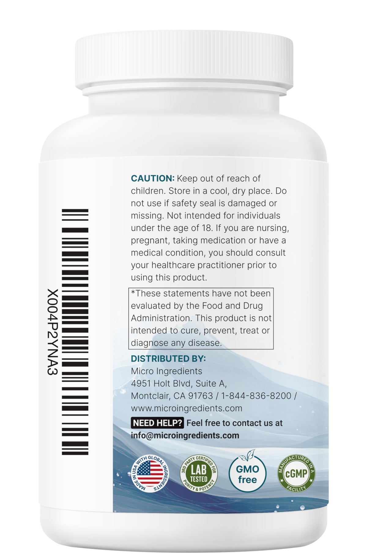 Micro Ingredients Pure Magnesium Complex, 300 Capsules | Triple Magnesium Glycinate, Malate, Taurate with Vitamin C | 100% Chelated | Supports Muscles