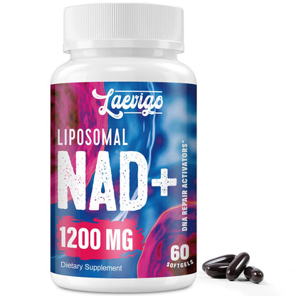 Laevigo Liposomal NAD+ Supplement 1200mg High Absorption, Cellular Energy & Mitochondrial Support, NAD Plus for Longevity & Vitality, Anti-Aging Formula, 60 Softgels LaevigoBuy Supplements Australia