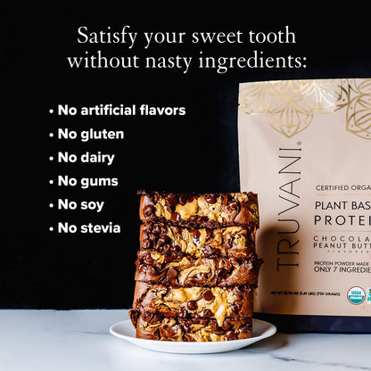 Truvani Vegan Chocolate Peanut Butter Protein Powder - 20g Plant-Based Protein, Gluten TruvaniBuy Supplements Australia