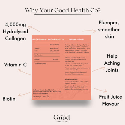 Your Good Health Co. – Your Beauty Premium Collagen Powder, Tropical | 150g Your Good Health Co.Buy Supplements Australia