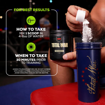 REDCON1 Total War Pre Workout Powder, Strawberry Mango - Beta Alanine + Citrulline REDCON1Buy Supplements Australia