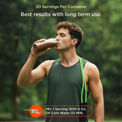 The Genius Brand Protein Powder - Chocolate + Adaptogenic Mushroom Blend - Plant-Based Protein with Reishi, Cordyceps & Lion’s Mane - Daily Muscle Recovery & Immune Support - 20 Servings The Genius BrandBuy Supplements Australia